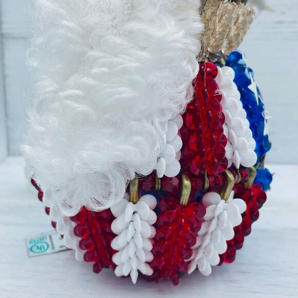 Uncle Sam 4th of July Patriotic Hand Crafted Safety Pin Stars & Stripes Light-Up - Picture 4 of 10